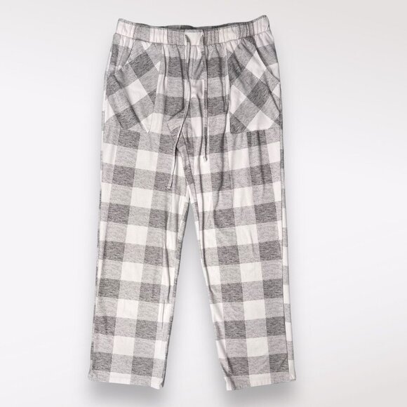Lucky Brand Comfort Fit Lounge Pants Plaid Hacci Knit Small - Picture 2 of 10